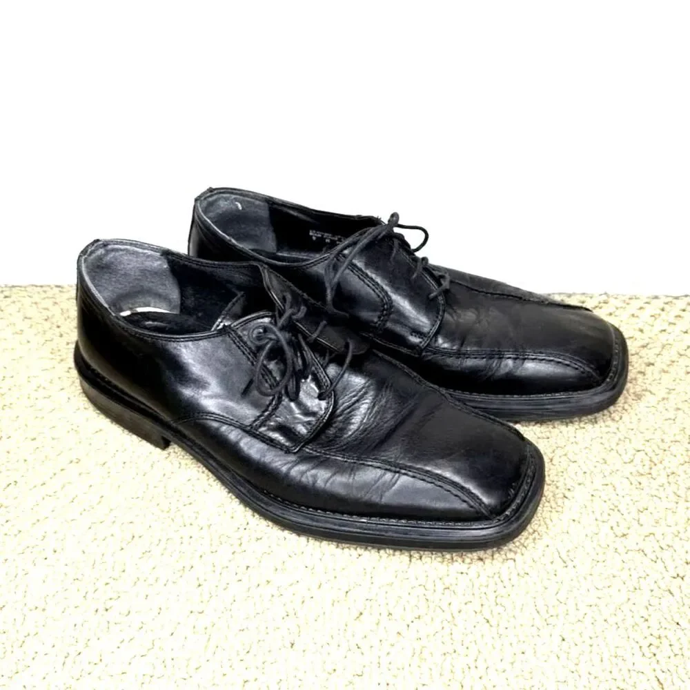 Size: 11M Lace Up Wingtip Oxford Dress Shoes . Leyden . Alfani . Gently Used